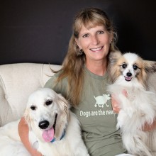 Peggy Hoyt with pets