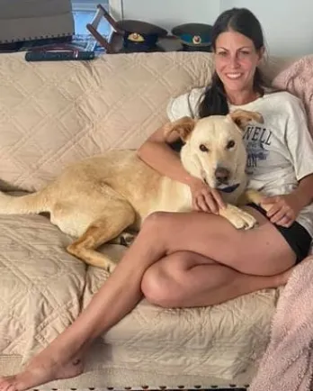 Amos with foster