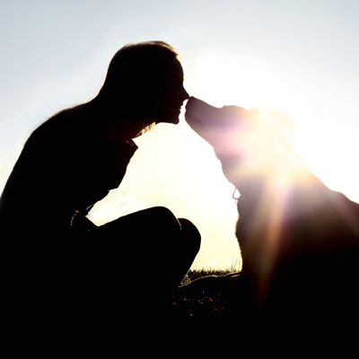 Women and Dog